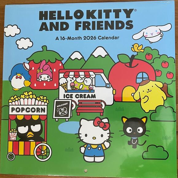 Sanrio Hello Kitty & Friends 2026 Wall Calendar 16-Month NEW - Picture 1 of 7